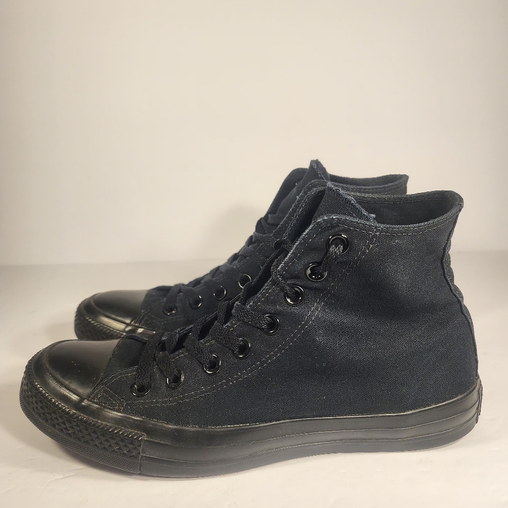 Converse Chuck Taylor All Star Hi All Black Unisex Men's size 7 Women's Size 9